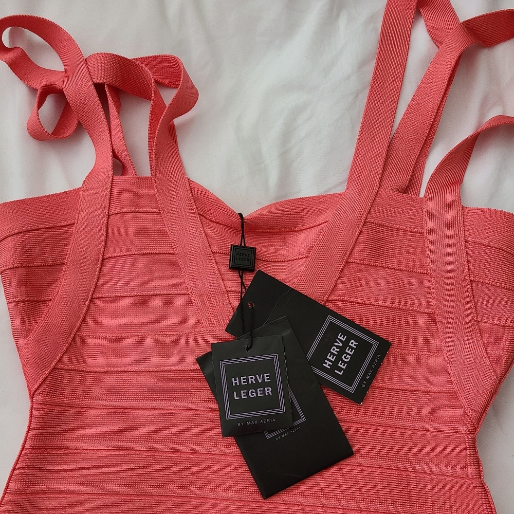 Herve Leger Pink Dress NWT - Picture 5 of 6